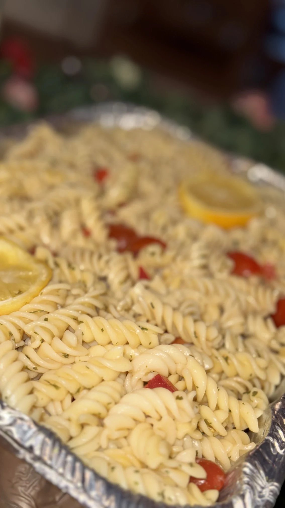 Pasta salad for catered event